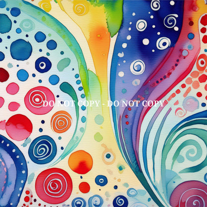 ABSTRACT WATERCOLOR PATTERN VINYL - MULTIPLE VARIATIONS