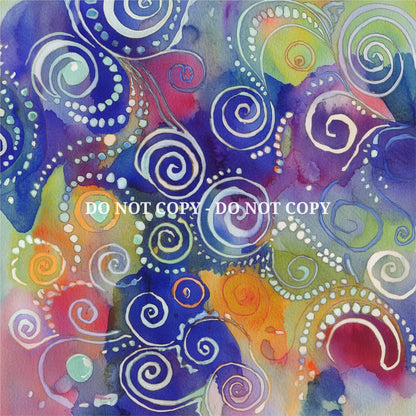 ABSTRACT WATERCOLOR PATTERN VINYL - MULTIPLE VARIATIONS