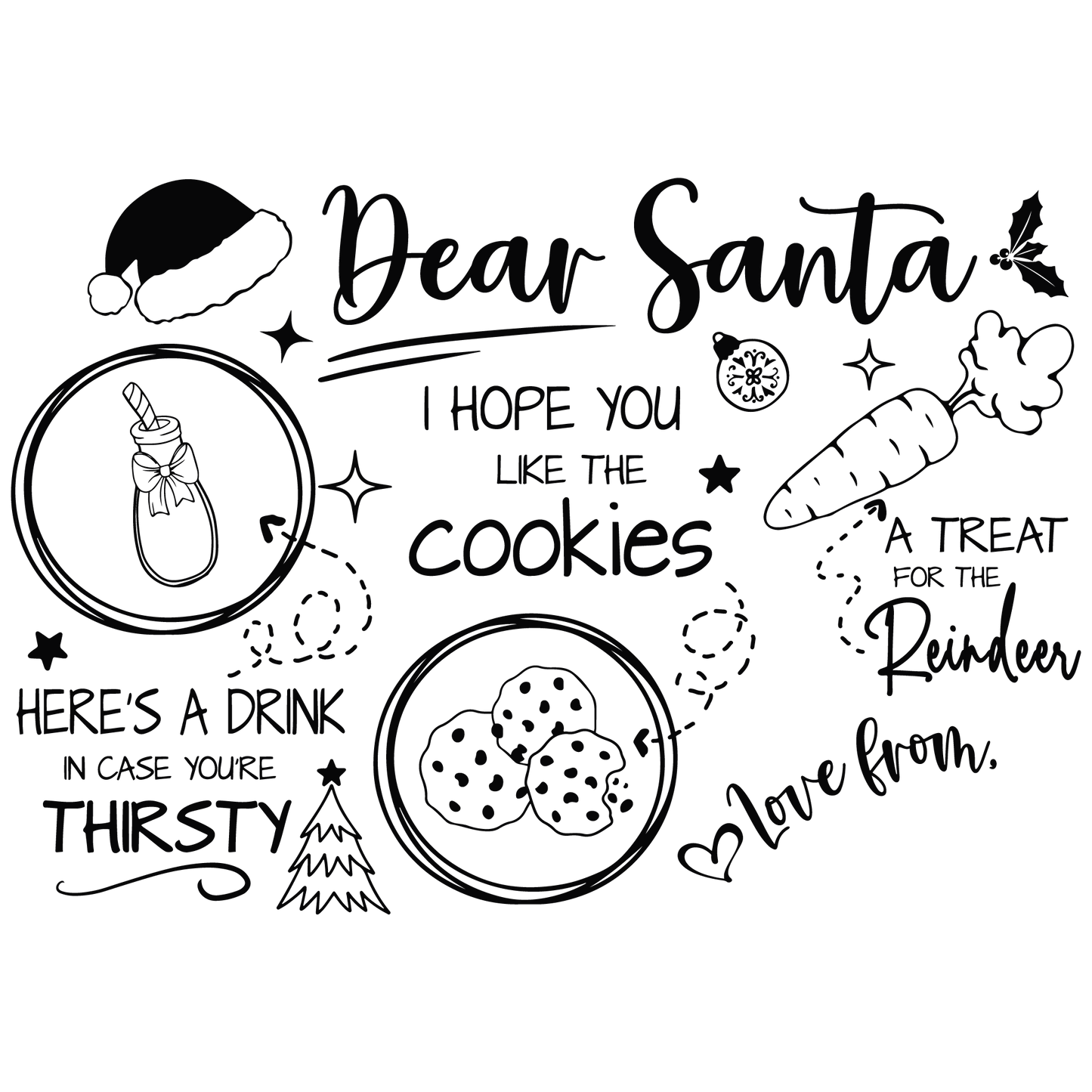 SANTA TRAY - FLAIR SHEET - MULTIPLE VARIATIONS