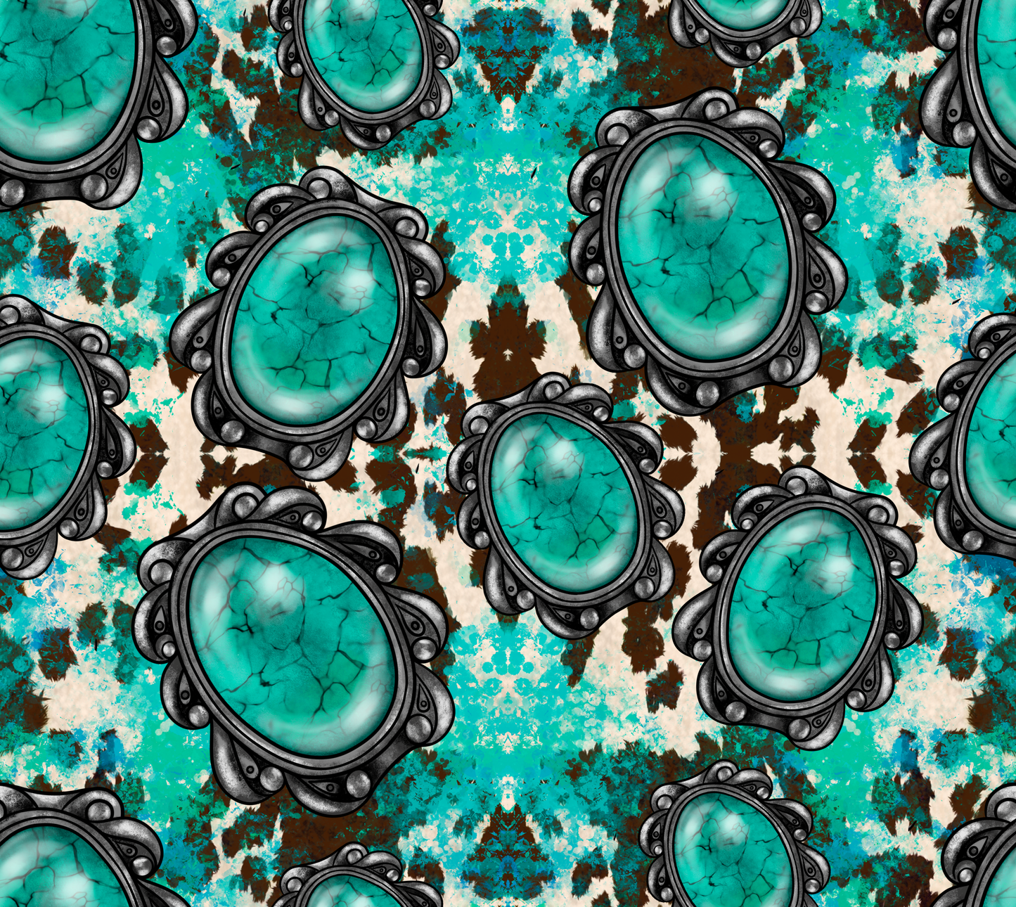 TURQUOISE  - PATTERN VINYL