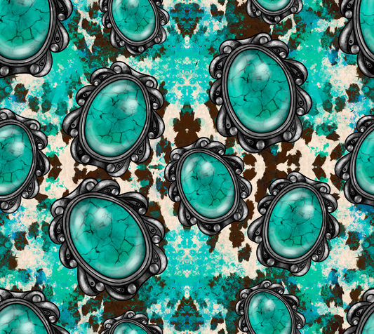 TURQUOISE  - PATTERN VINYL