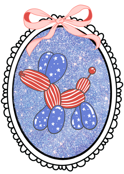 BALLOON DOG PORTRAIT - DECAL - MULTIPLE OPTIONS