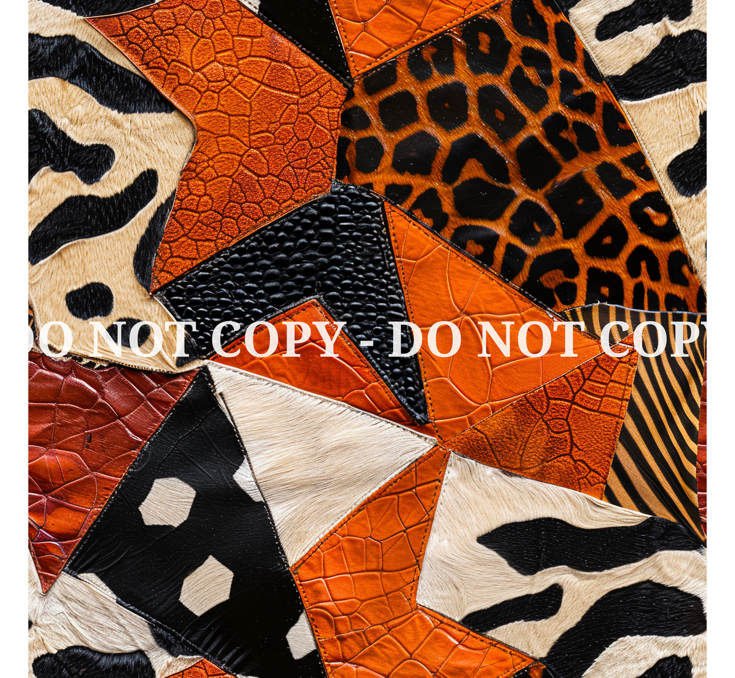 ANIMAL PRINT PATCHWORK PATTERN VINYL - MULTIPLE VARIATIONS