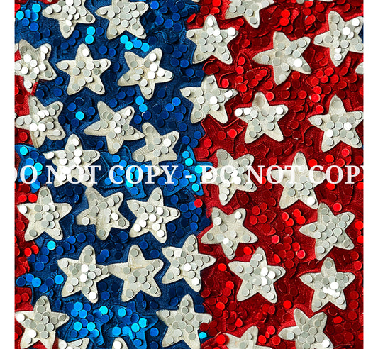 4TH OF JULY SEQUINS PATTERN VINYL - MULTIPLE VARIATIONS