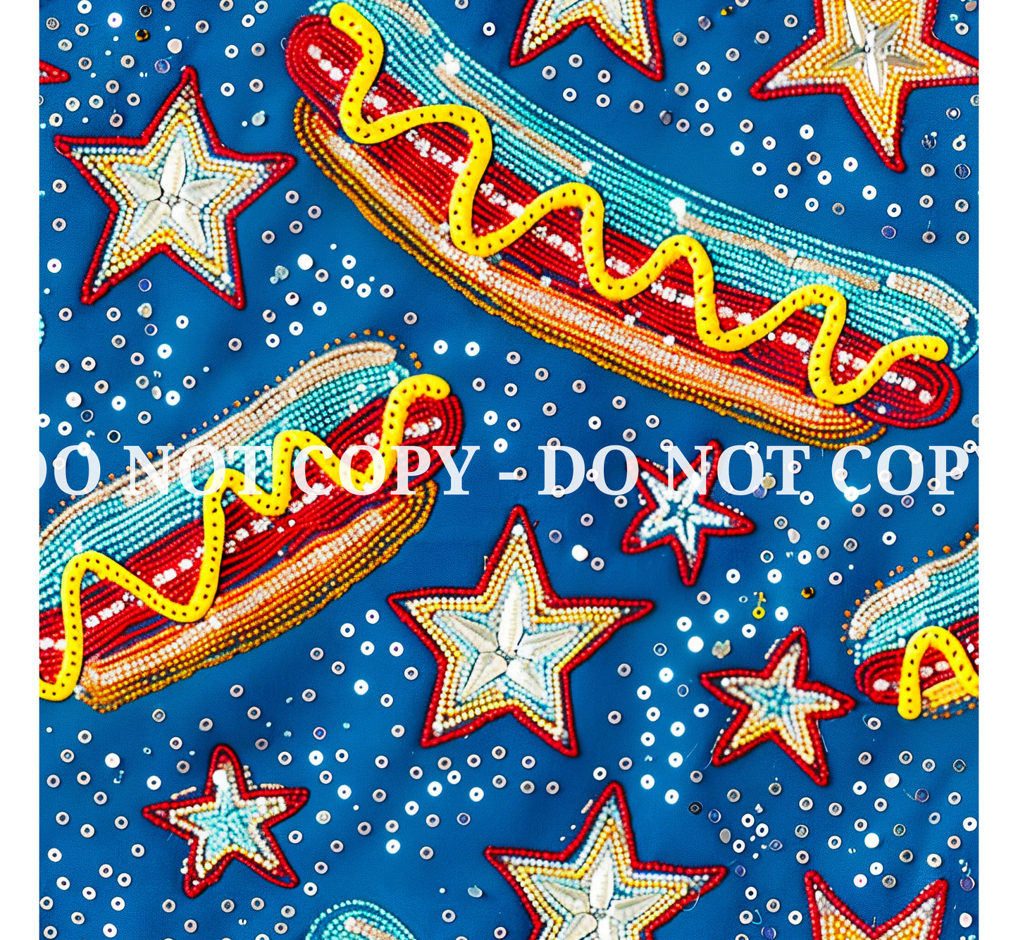 4TH OF JULY SEQUINS PATTERN VINYL - MULTIPLE VARIATIONS