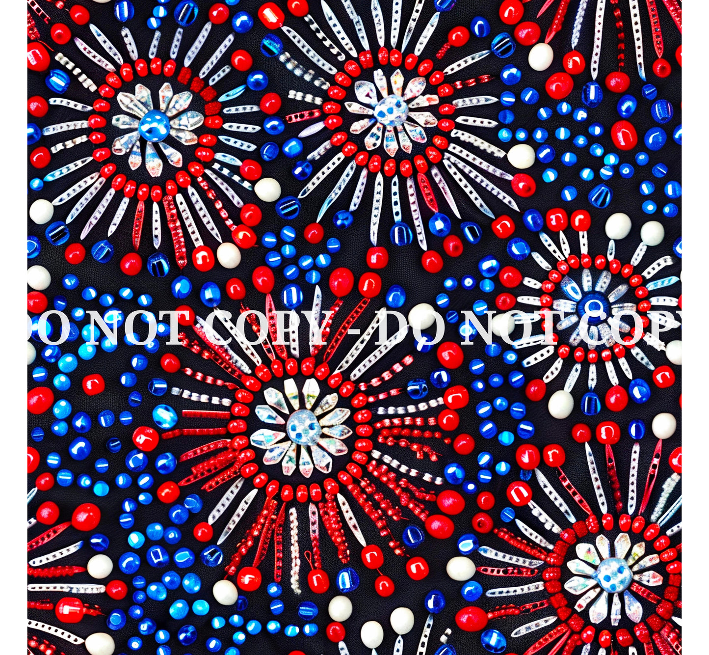 4TH OF JULY SEQUINS PATTERN VINYL - MULTIPLE VARIATIONS