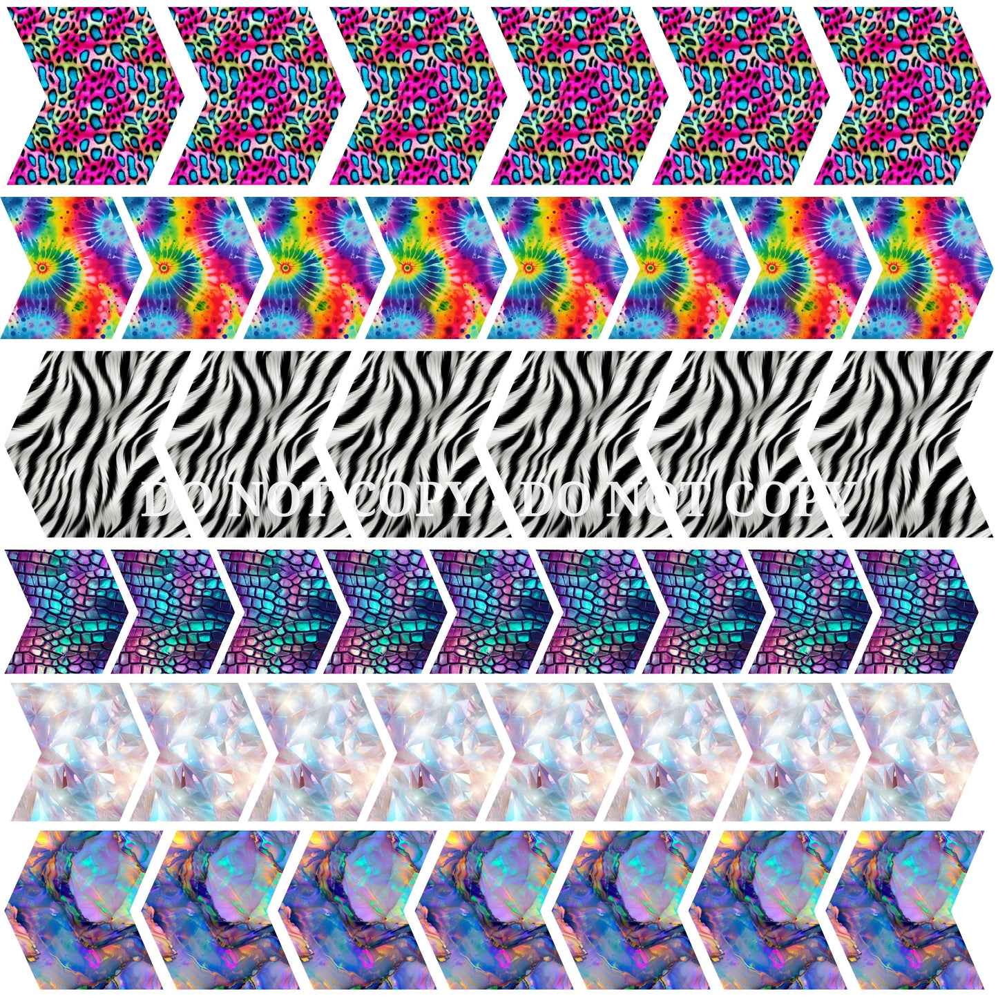 CHEVRON VARIOUS SIZES - FLAIR SHEET
