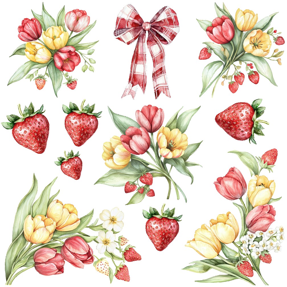 WARM BERRY SPRING FLORAL - FLAIR SHEET