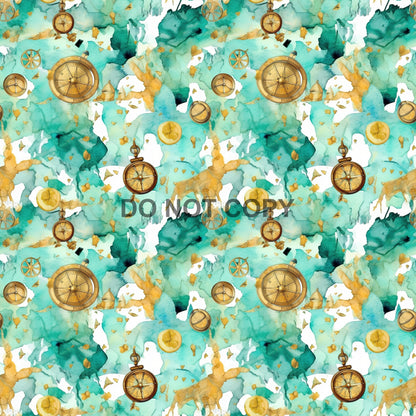 GOLD AND TEAL NAUTICAL - MULTIPLE VARIATIONS