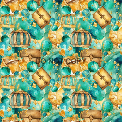 GOLD AND TEAL NAUTICAL - MULTIPLE VARIATIONS