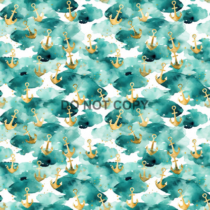 GOLD AND TEAL NAUTICAL - MULTIPLE VARIATIONS