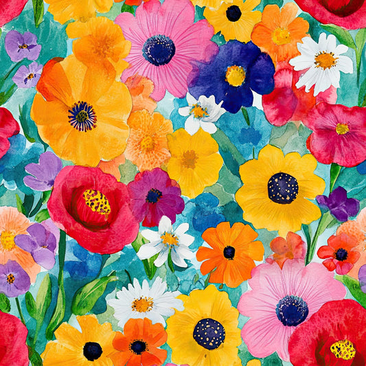 WATERCOLOR WILDFLOWERS VINYL - MULTIPLE VARIATIONS