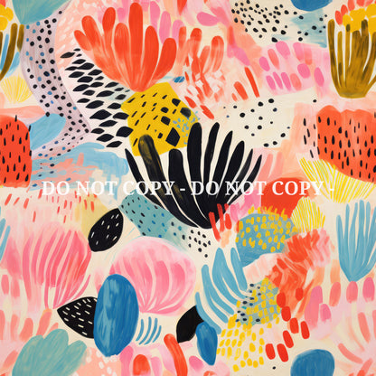 ABSTRACT BRIGHT PATTERN VINYL - MULTIPLE VARIATIONS