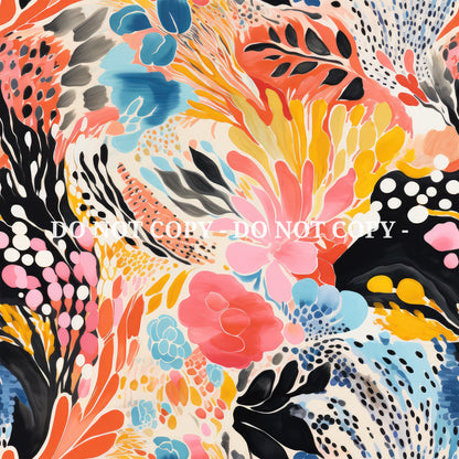 ABSTRACT BRIGHT PATTERN VINYL - MULTIPLE VARIATIONS