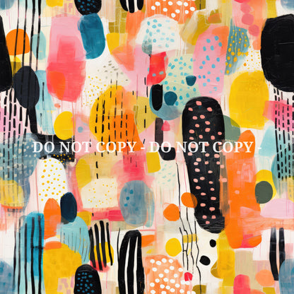 ABSTRACT BRIGHT PATTERN VINYL - MULTIPLE VARIATIONS