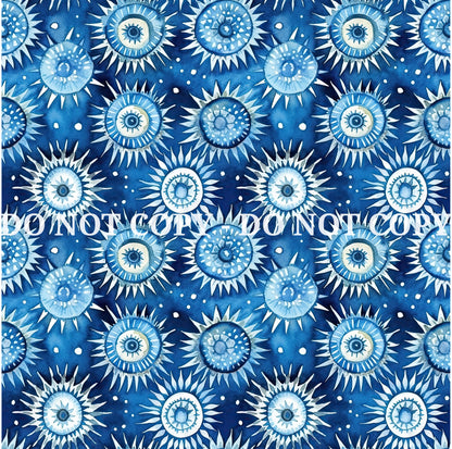 WATERCOLOR BLUE PATTERN VINYL - MULTIPLE VARIATIONS