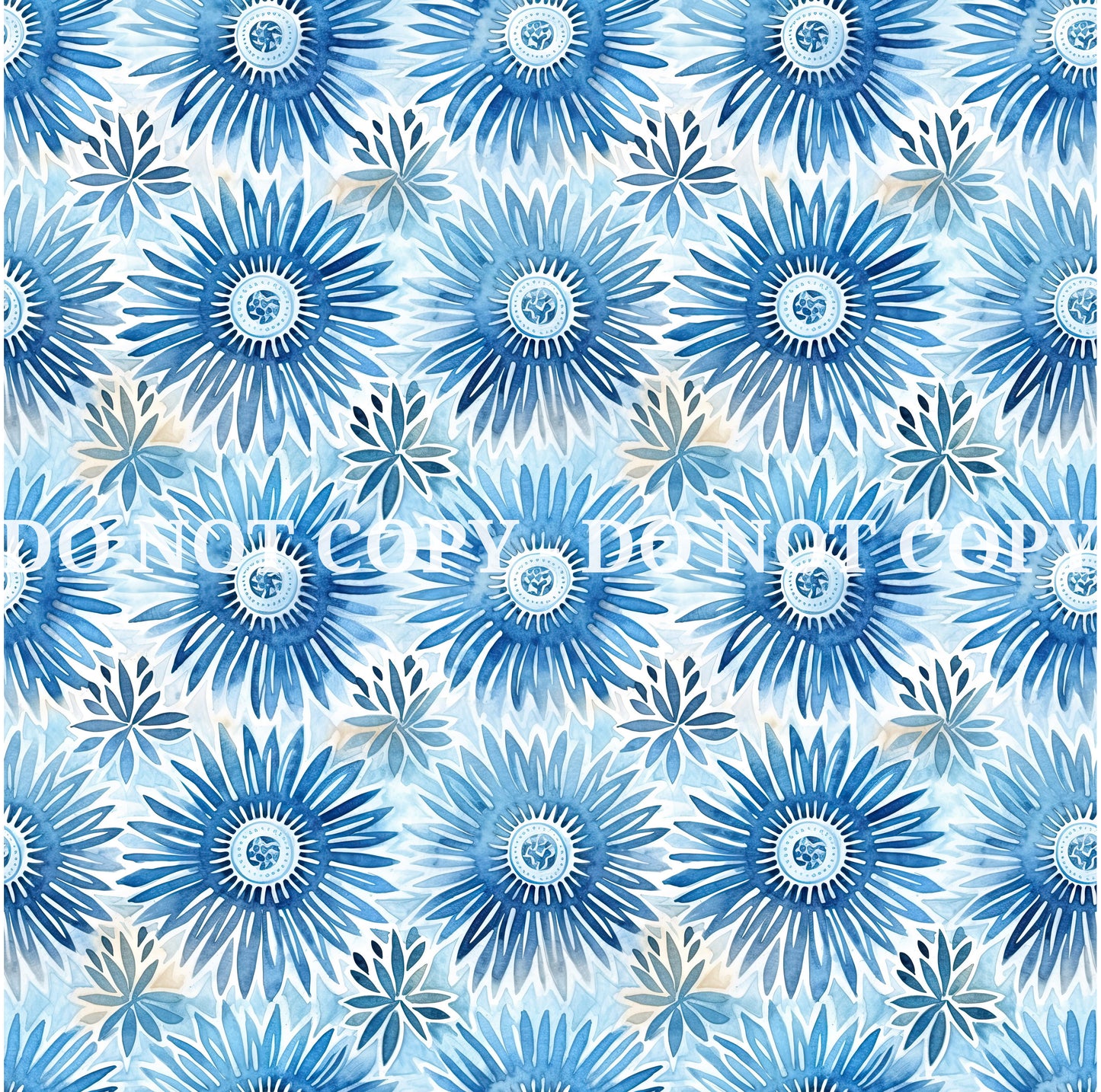 WATERCOLOR BLUE PATTERN VINYL - MULTIPLE VARIATIONS