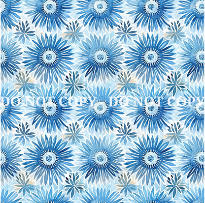 WATERCOLOR BLUE PATTERN VINYL - MULTIPLE VARIATIONS