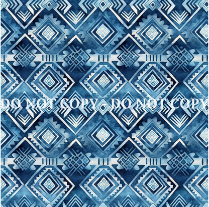 WATERCOLOR BLUE PATTERN VINYL - MULTIPLE VARIATIONS