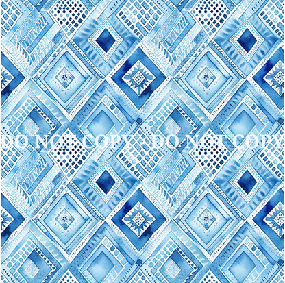 WATERCOLOR BLUE PATTERN VINYL - MULTIPLE VARIATIONS