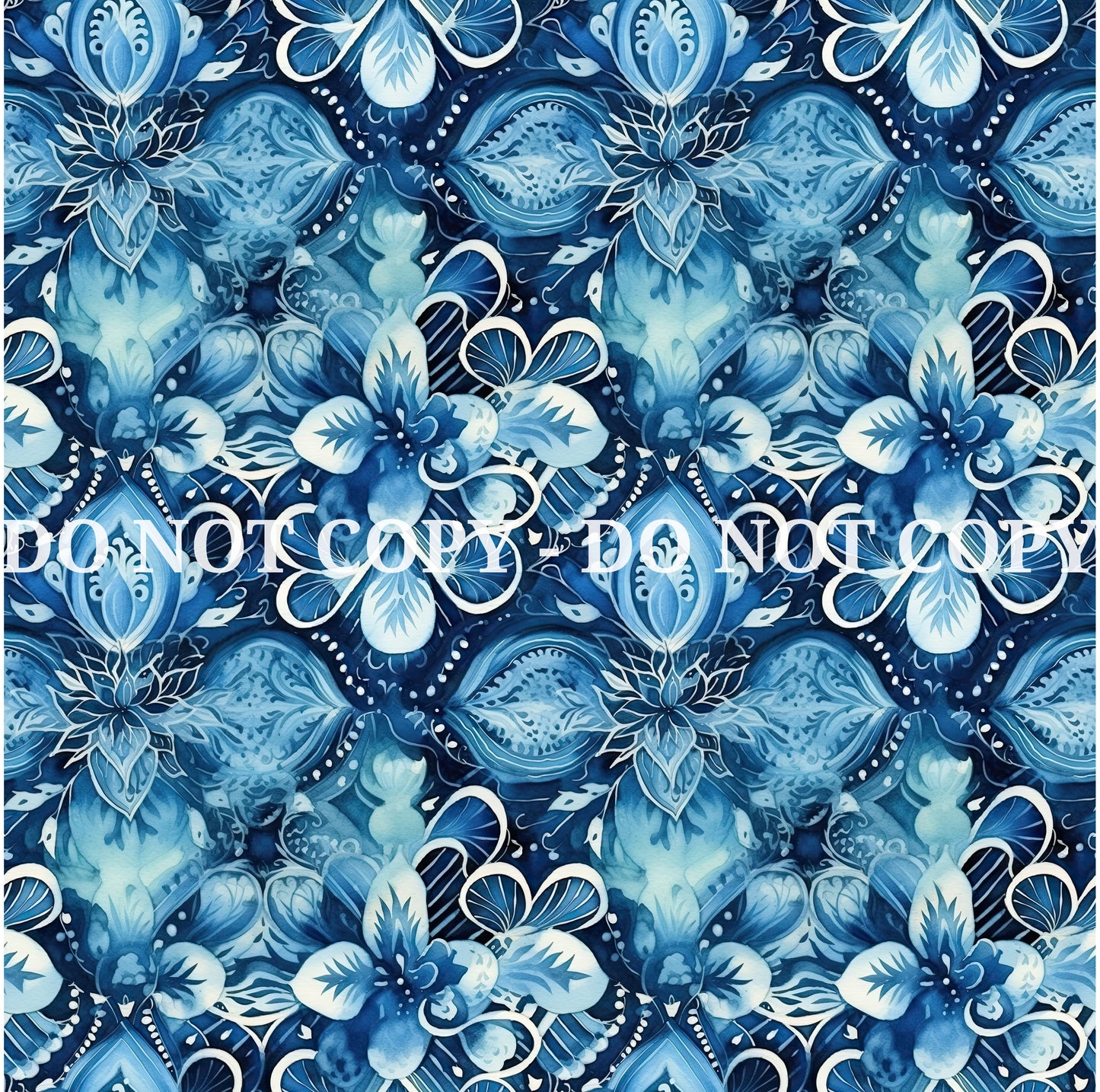 WATERCOLOR BLUE PATTERN VINYL - MULTIPLE VARIATIONS