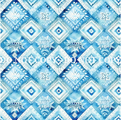 WATERCOLOR BLUE PATTERN VINYL - MULTIPLE VARIATIONS