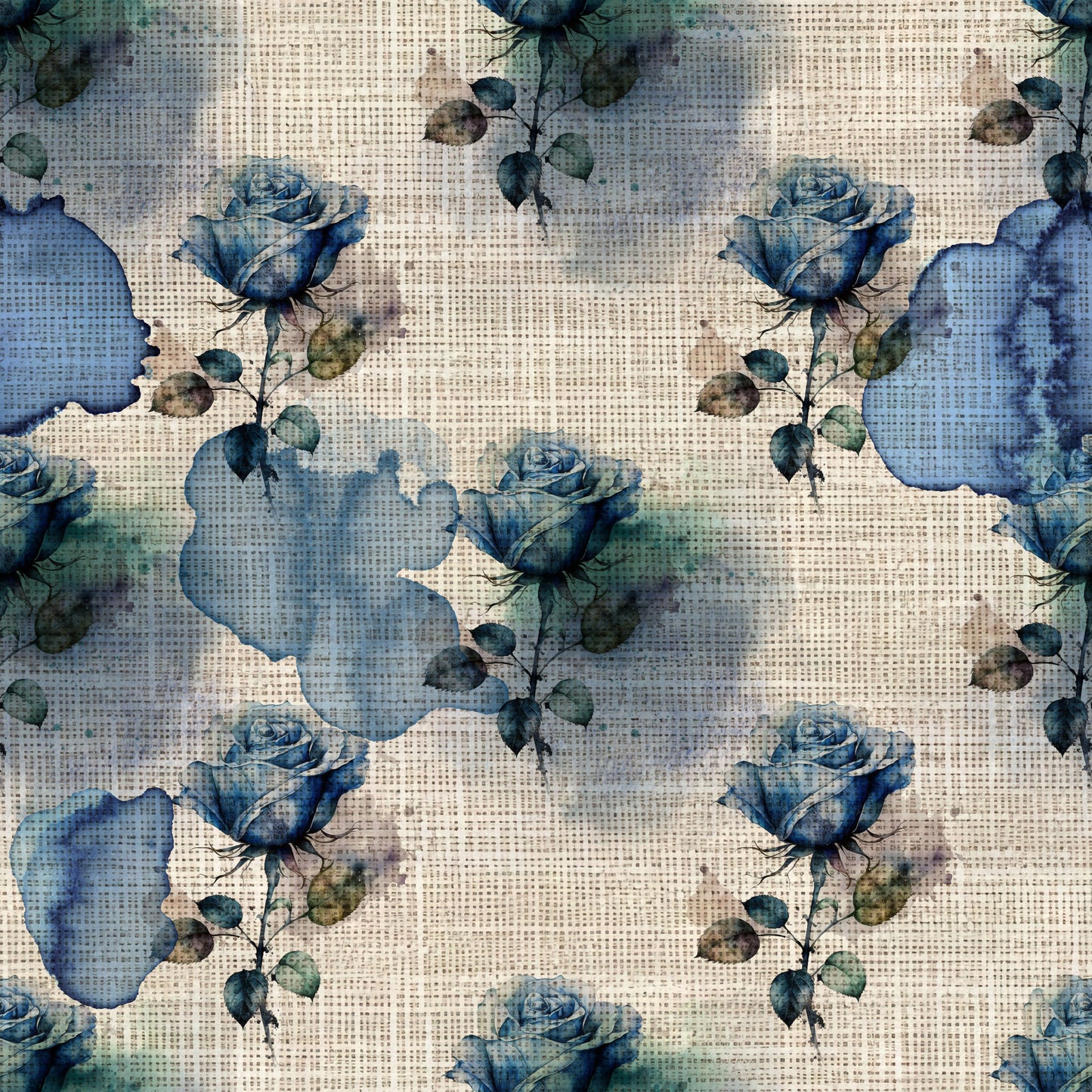 BLUE WATERCOLOR LINEN - MULTIPLE VARIATIONS