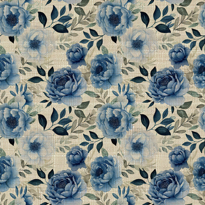 BLUE WATERCOLOR LINEN - MULTIPLE VARIATIONS