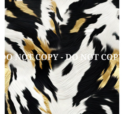 BLACK AND GOLD COWHIDE - MULTIPLE VARIATIONS