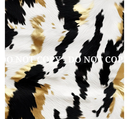 BLACK AND GOLD COWHIDE - MULTIPLE VARIATIONS