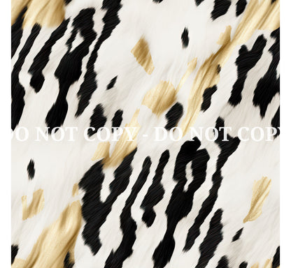 BLACK AND GOLD COWHIDE - MULTIPLE VARIATIONS