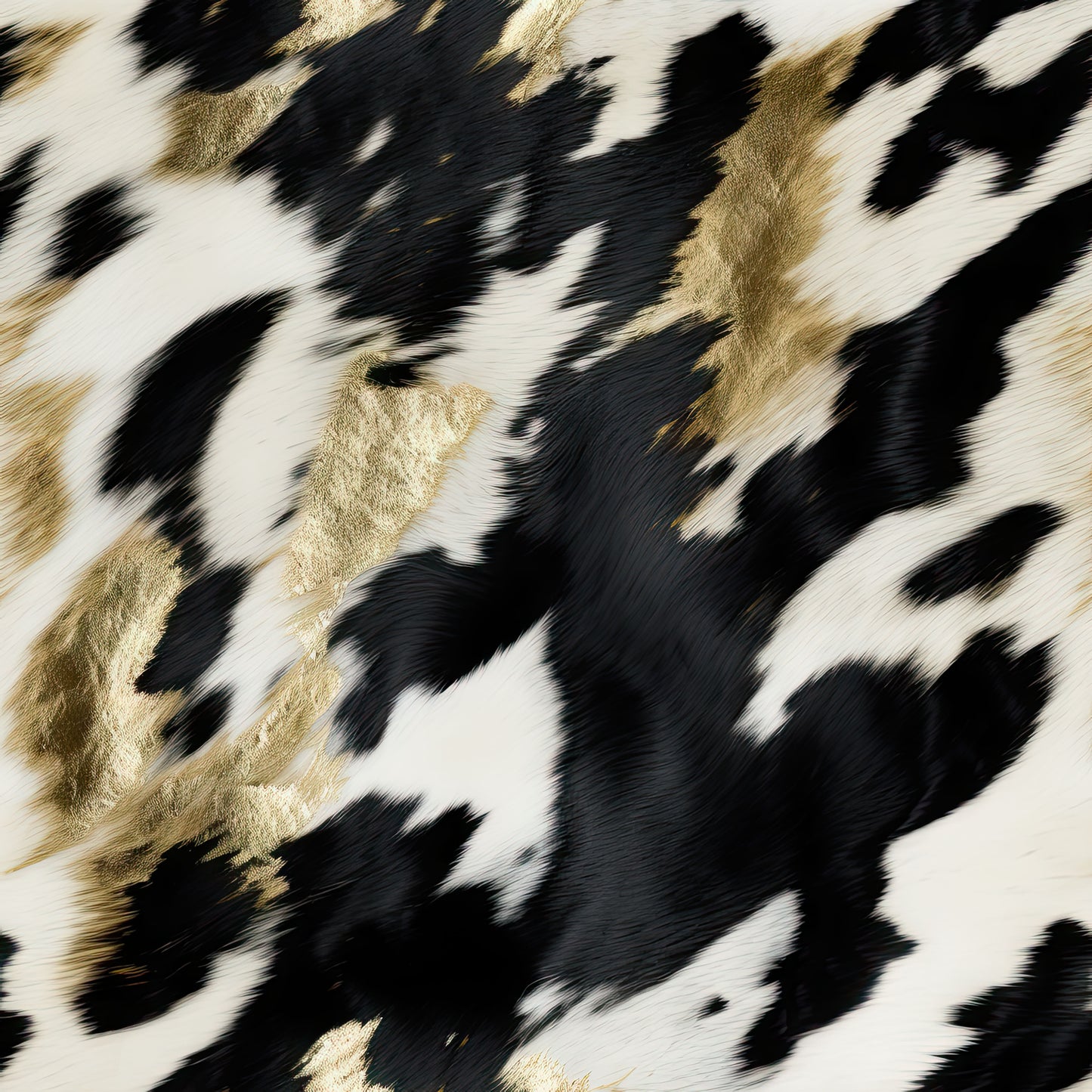 BLACK AND GOLD COWHIDE - MULTIPLE VARIATIONS