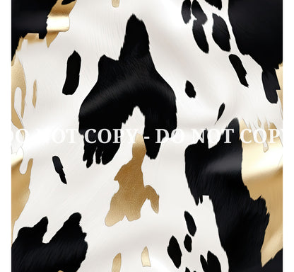 BLACK AND GOLD COWHIDE - MULTIPLE VARIATIONS