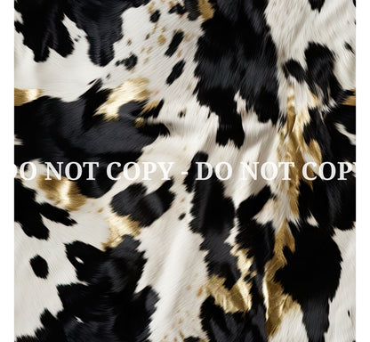 BLACK AND GOLD COWHIDE - MULTIPLE VARIATIONS