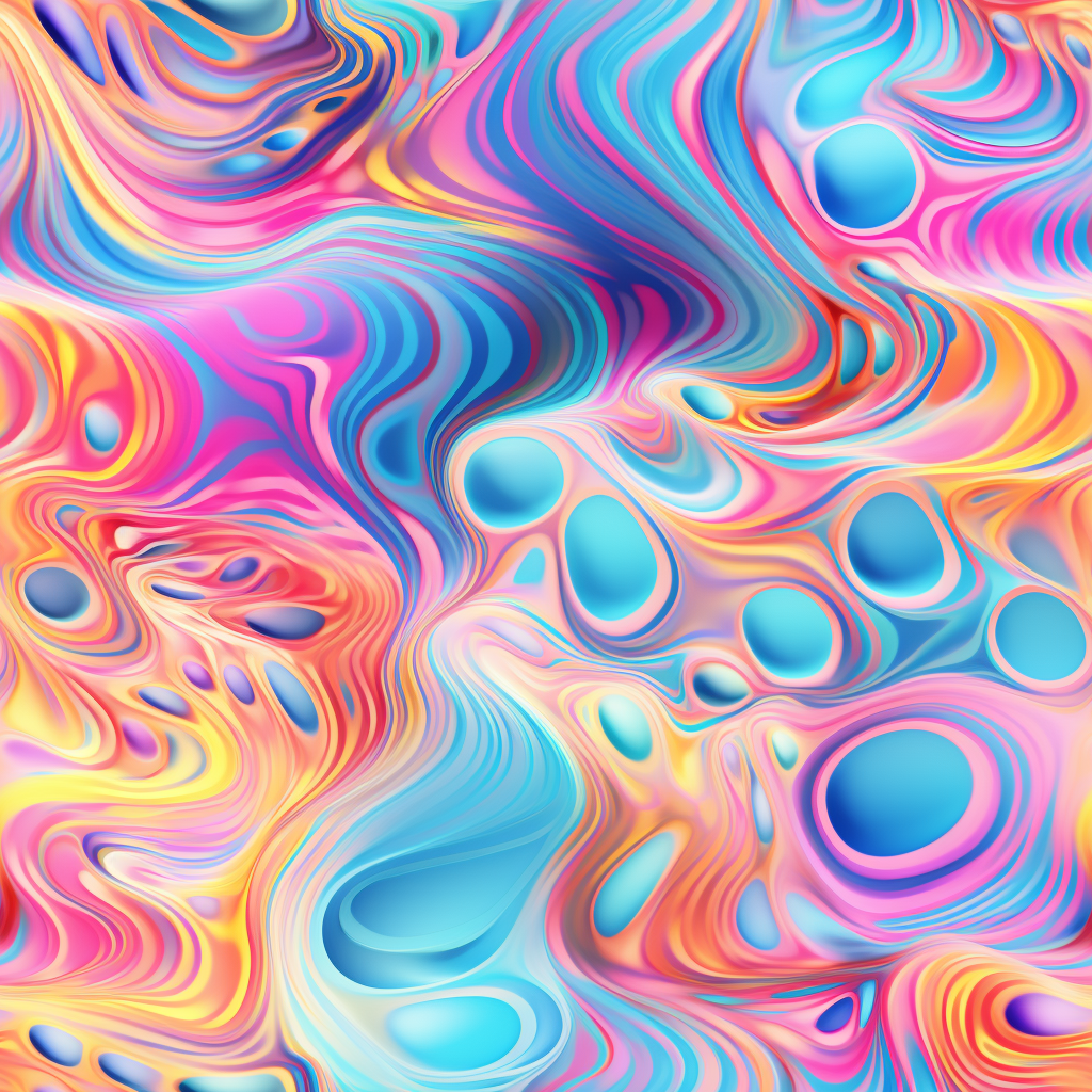 COLORFUL BUBBLE WAVES PATTERN VINYL - MULTIPLE VARIATIONS