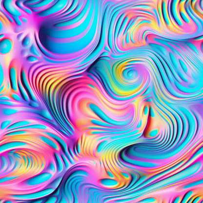 COLORFUL BUBBLE WAVES PATTERN VINYL - MULTIPLE VARIATIONS