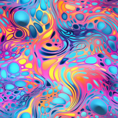 COLORFUL BUBBLE WAVES PATTERN VINYL - MULTIPLE VARIATIONS