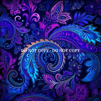 DARK BLUE AND PURPLE PAISLEY - MULTIPLE VARIATIONS
