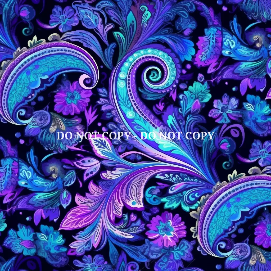 DARK BLUE AND PURPLE PAISLEY - MULTIPLE VARIATIONS