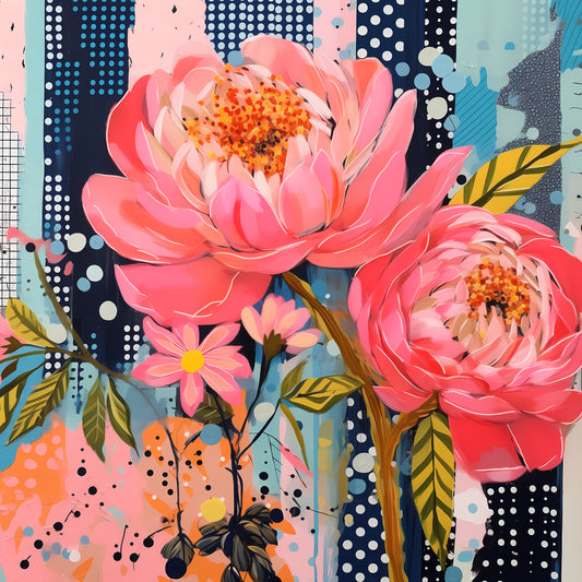 ABSTRACT PEONIES - MULTIPLE VARIATIONS