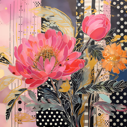 ABSTRACT PEONIES - MULTIPLE VARIATIONS