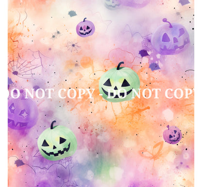 WATERCOLOR HALLOWEEN PATTERN VINYL - MULTIPLE VARIATIONS