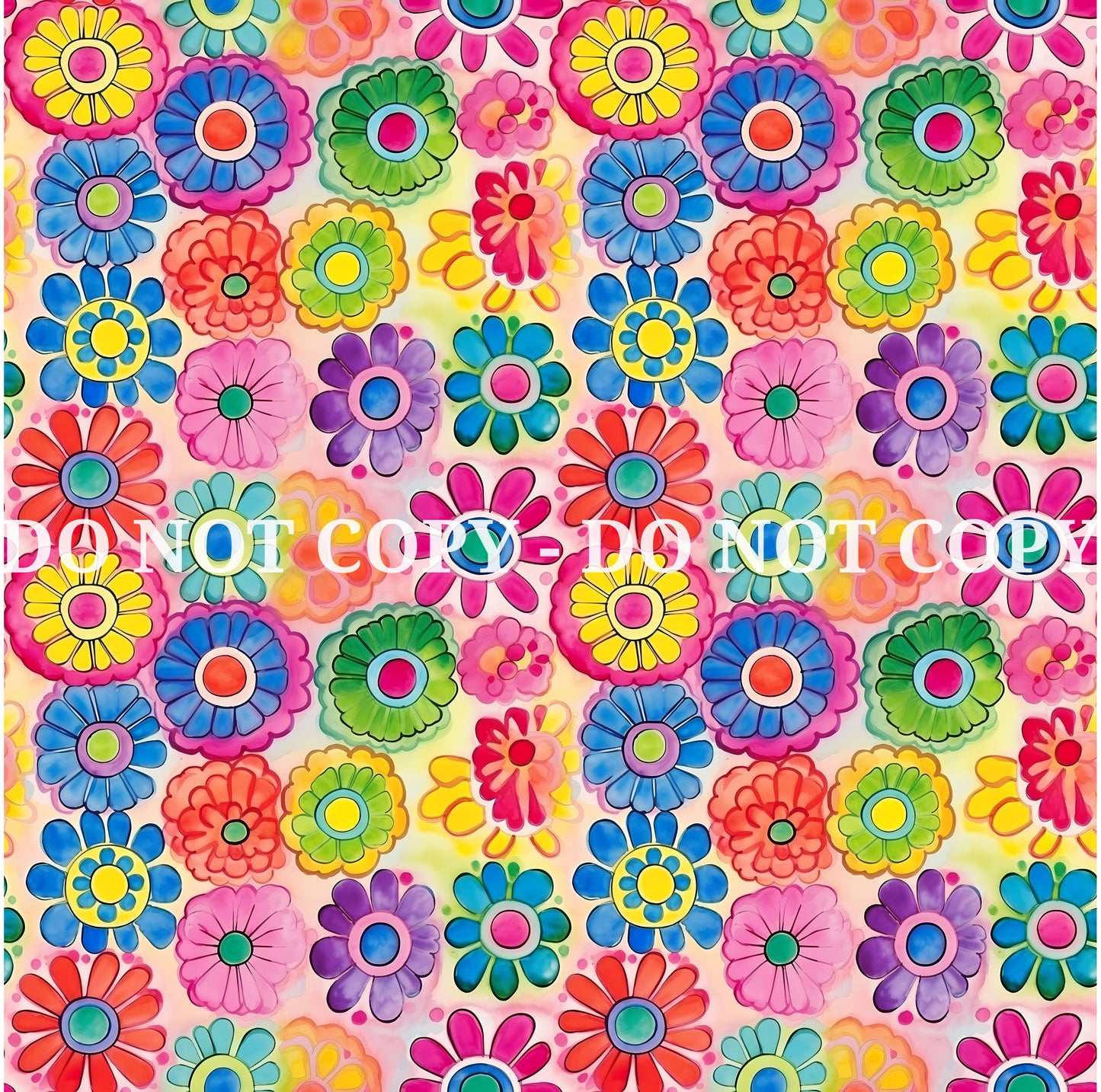 BRIGHT GROOVY FLORAL PATTERN VINYL - MULTIPLE VARIATIONS (Copy)