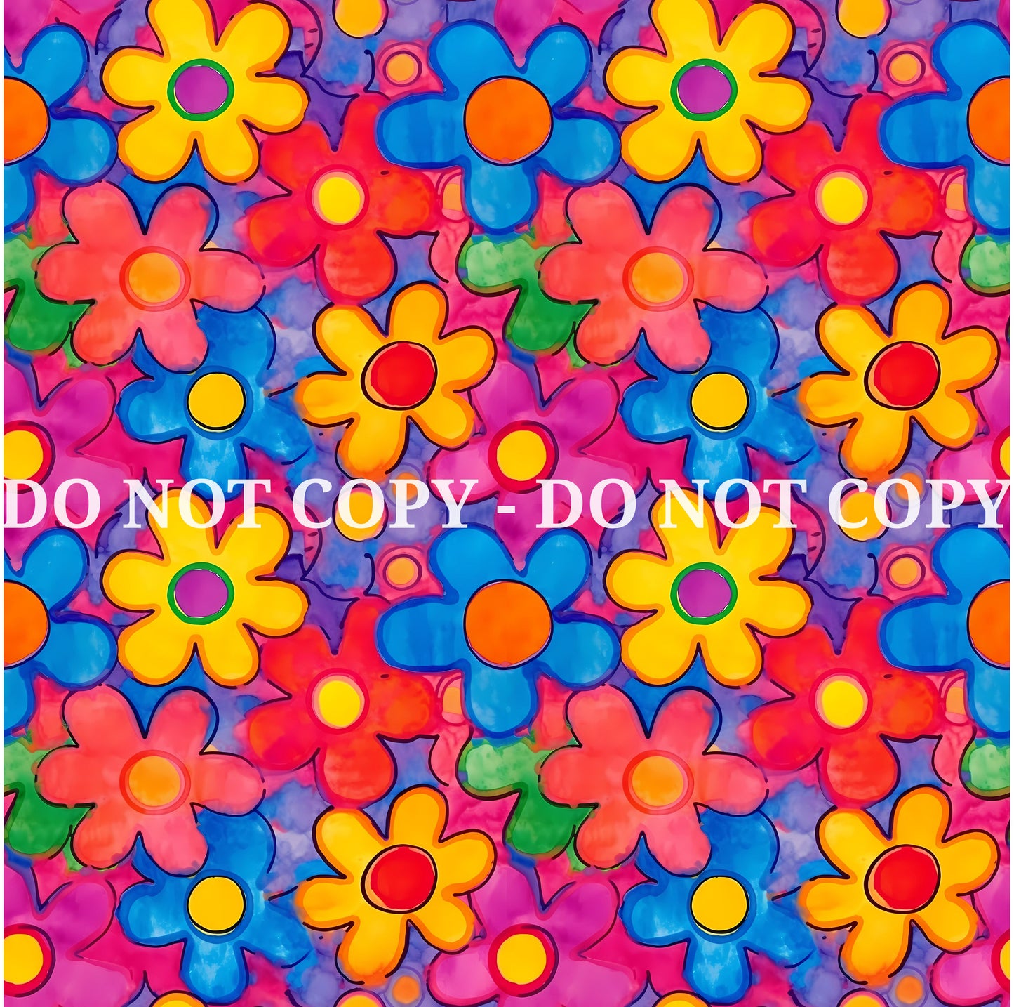 BRIGHT GROOVY FLORAL PATTERN VINYL - MULTIPLE VARIATIONS (Copy)