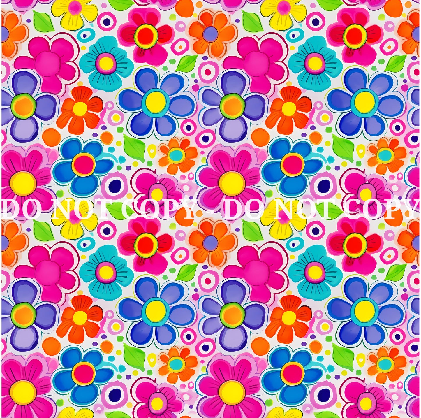 BRIGHT GROOVY FLORAL PATTERN VINYL - MULTIPLE VARIATIONS (Copy)