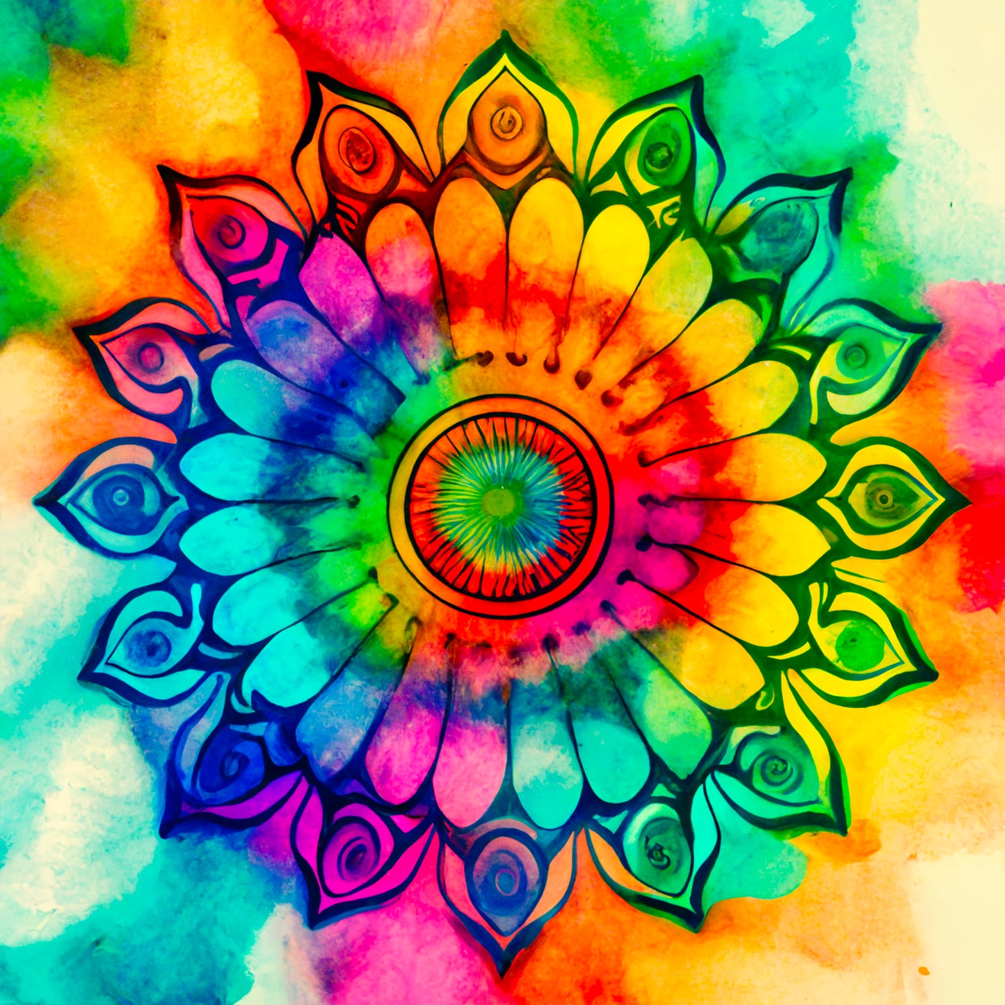 TIE DYE MANDALA VINYL - MULTIPLE VARIATIONS