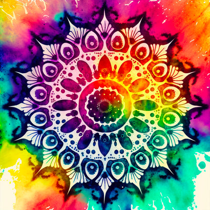 TIE DYE MANDALA VINYL - MULTIPLE VARIATIONS