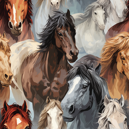 HORSES PATTERN VINYL - MULTIPLE VARIATIONS