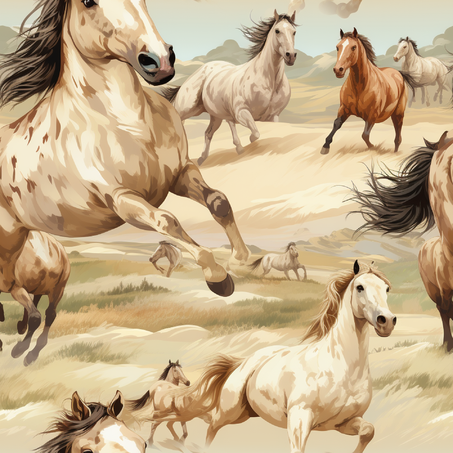 HORSES PATTERN VINYL - MULTIPLE VARIATIONS