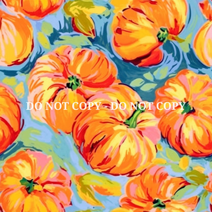 VIBRANT PUMPKIN PATTERN VINYL - MULTIPLE VARIATIONS